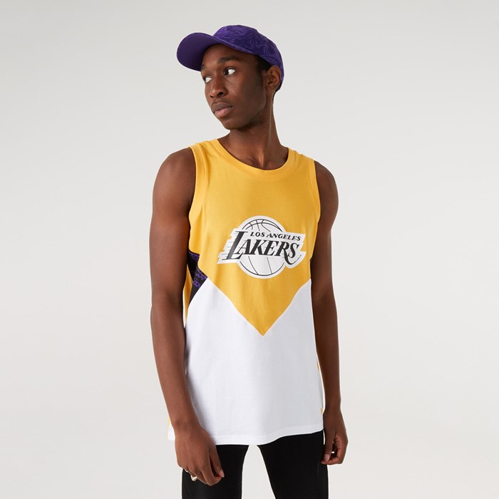 LA Lakers Oil Slick Miesten Tank Topit Keltainen - New Era Vaatteet Tarjota FI-976052